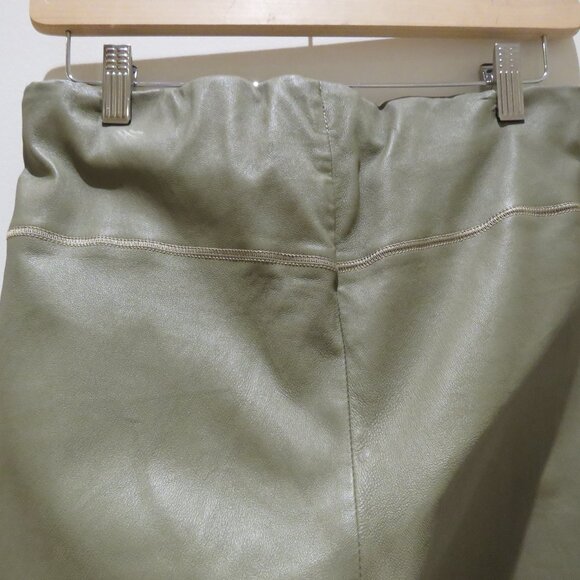 BY MALENE BIRGER Elenaso 100% Lamb Leather Legging Pants in Taupe Quiet Luxury - Picture 11 of 15